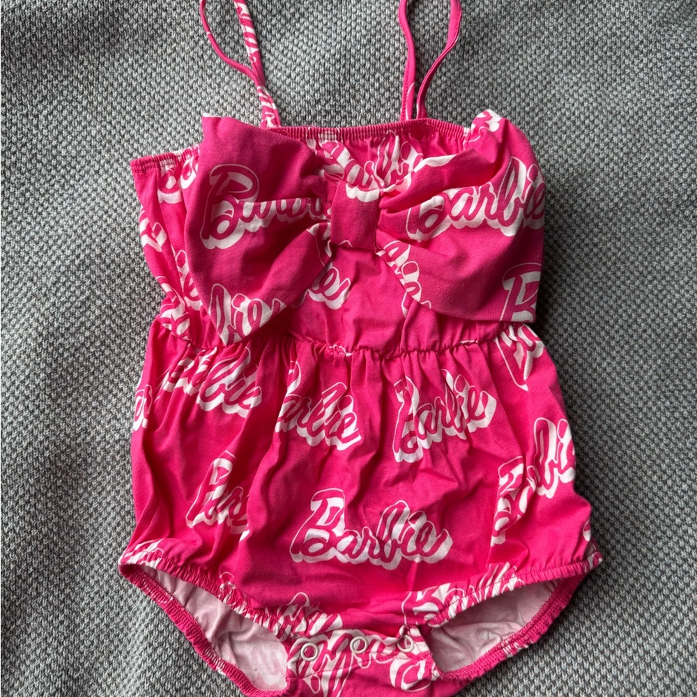 PatPat Barbie Baby Romper! Hot Pink. Size 9-12 Months.